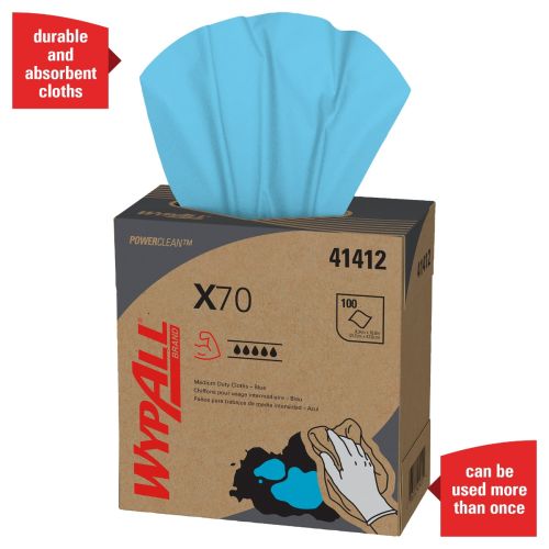 WypAll X70 Wipers Box Blue